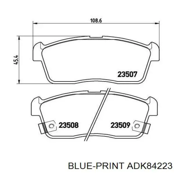 Гальмівні колодки Blue Print ADK84223 ціна, від 18.24 USD