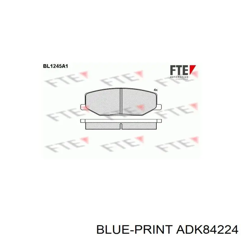 Передні тормозні колодки ADK84224 Blue Print