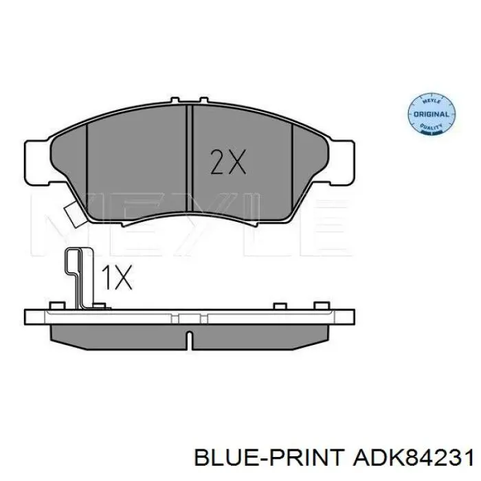 ADK84231 Blue Print колодки гальмівні передні, дискові