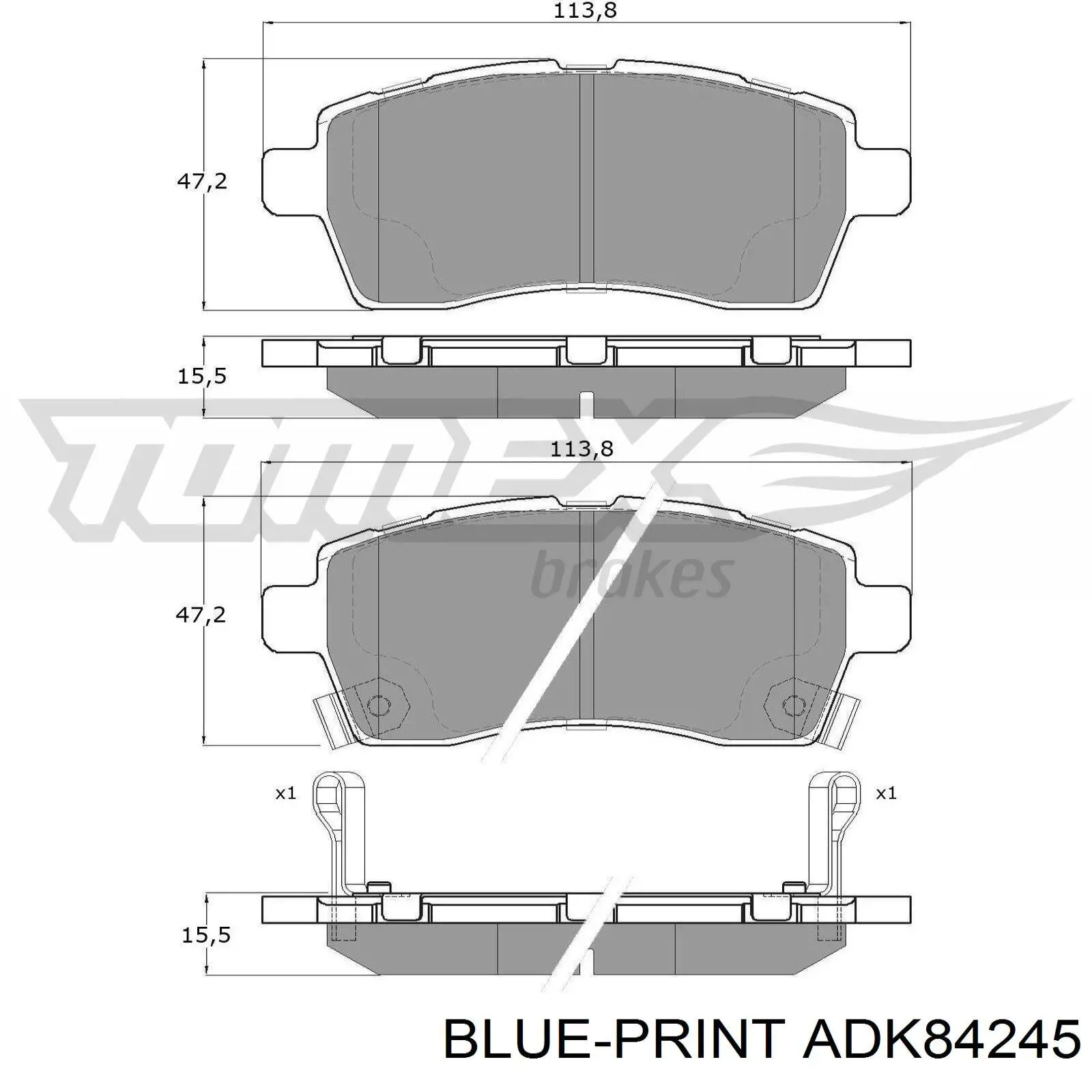Передні тормозні колодки 5581062R00000 Suzuki