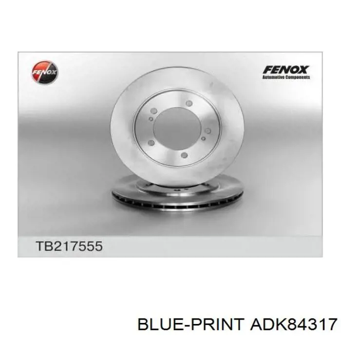 ADK84317 Blue Print Гальмо дискове переднє
