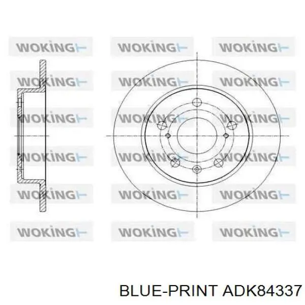 Диск гальмівний передній Blue Print ADK84337
