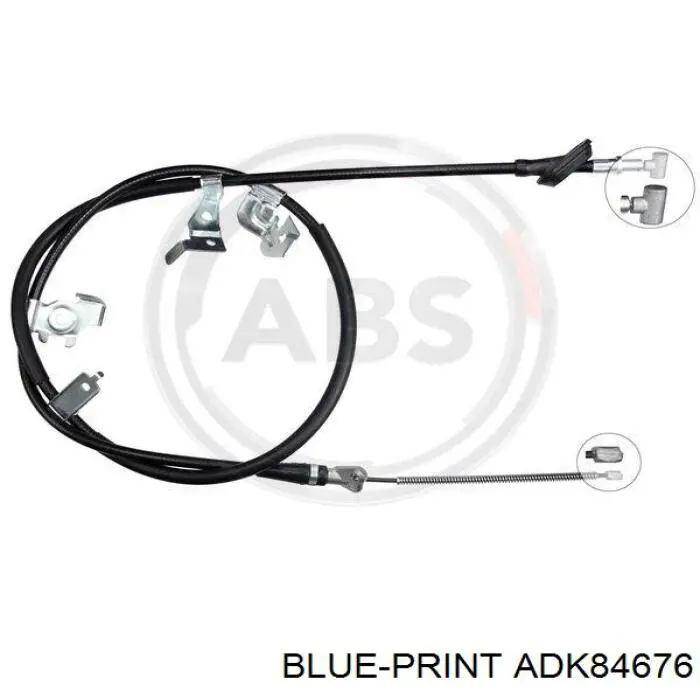 Купити ADK84676 Blue Print Трос ручного гальма задній, лівий