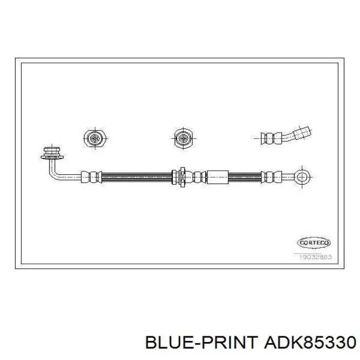 Купити C80673ABE ABE Шланг гальмівний передній, лівий