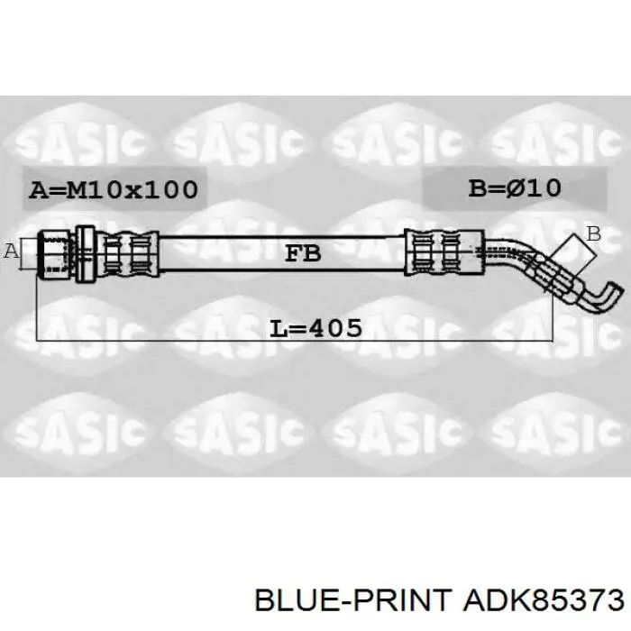 Купити ADK85373 Blue Print Гальмівні шланги передні