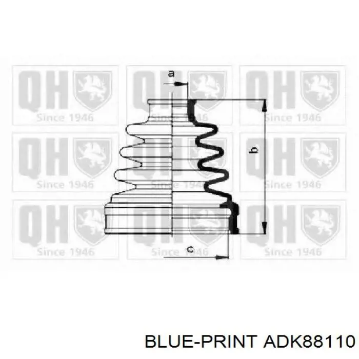 Купити ADK88110 Blue Print Пильник шарніра кутових швидкостей внутрішній передній
