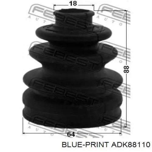 ADK88110 Blue Print пильник шруса внутрішній, передній піввісі