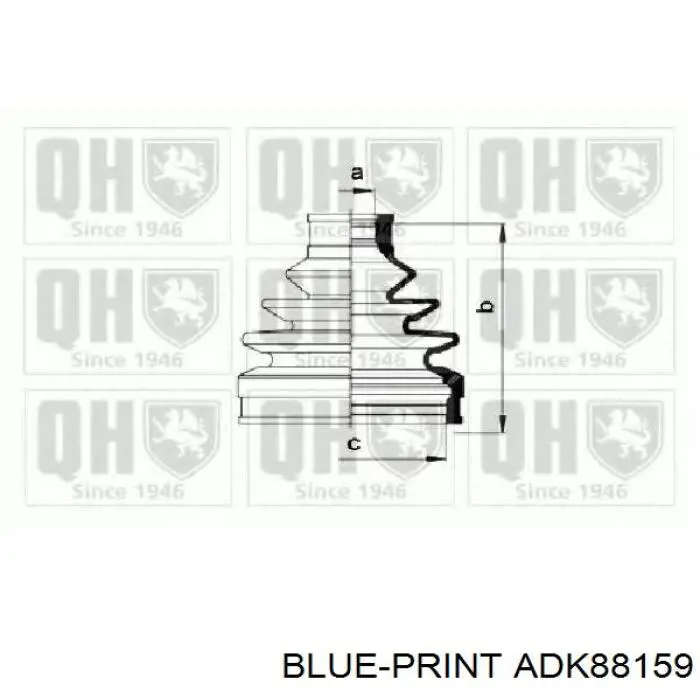 Пильник шарніра кутових швидкостей зовнішній передній Blue Print ADK88159 ціна, від 7.65 USD