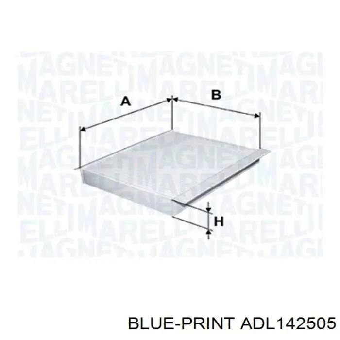 Фільтр салону ADL142505 Blue Print