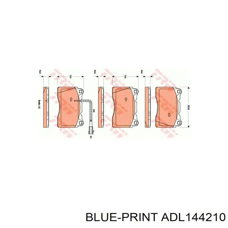 Передні тормозні колодки 980156147 Maserati
