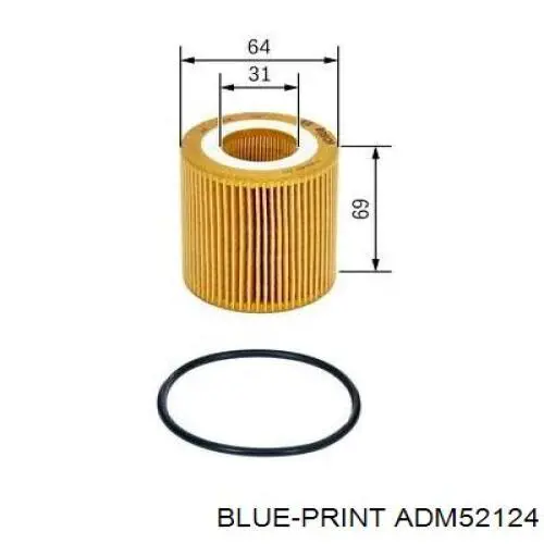 Масляний фільтр ADM52124 Blue Print