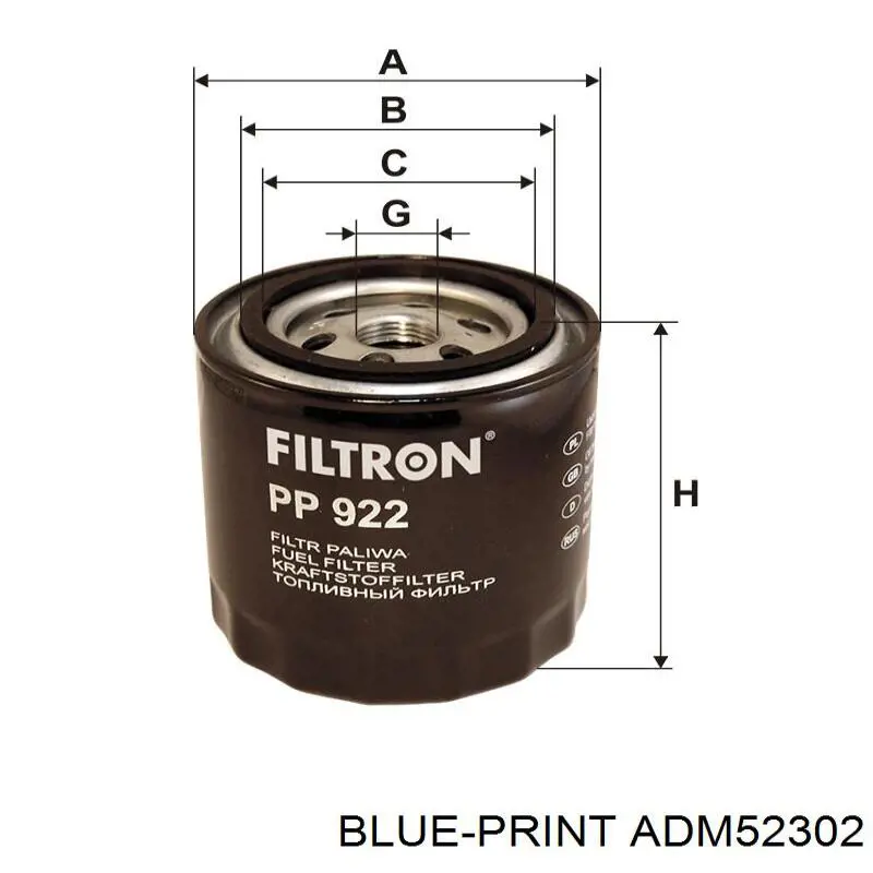 Фільтр паливний ADM52302 Blue Print