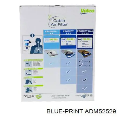 Купити ADM52529 Blue Print Фільтр салону вугільний