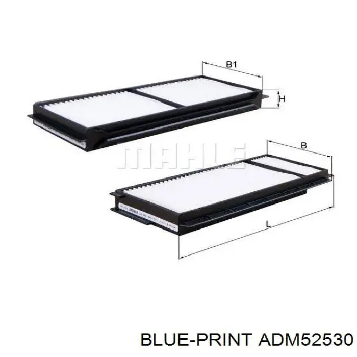 Купити ADM52530 Blue Print Фільтр салону вугільний