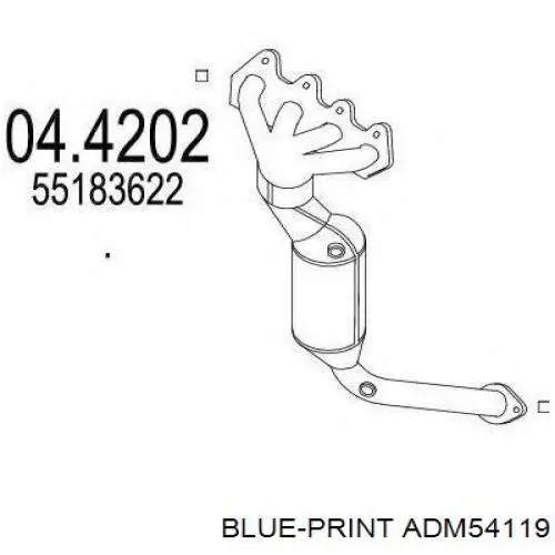 Колодки гальмові задні, барабанні ADM54119 Blue Print