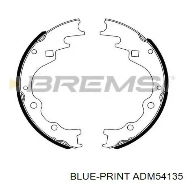 Колодки гальмові задні, барабанні Blue Print ADM54135 ціна, від 29.36 USD