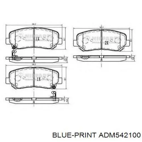 Передні тормозні колодки D538E Dafmi