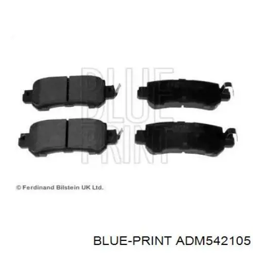 ADM542105 Blue Print колодки гальмові задні, дискові