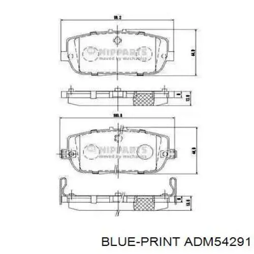 Задні дискові колодки Mazda NFY72648Z