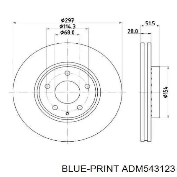 986479B15 Bosch диск гальмівний передній