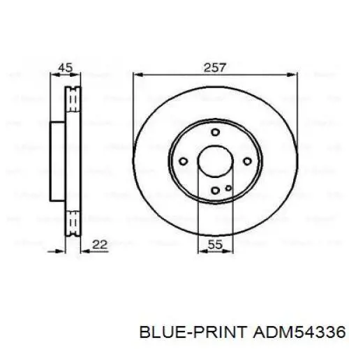 Купити ADM54336 Blue Print Ротор гальмівний