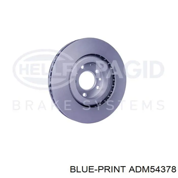 Диск гальмівний передній Blue Print ADM54378