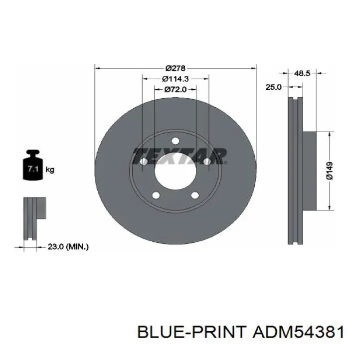 Диск переднього гальма Aplus 61504AP ціна, від 36.82 USD