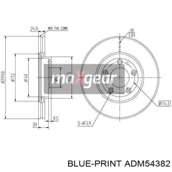 Купити ADM54382 Blue Print Ротор гальмівний