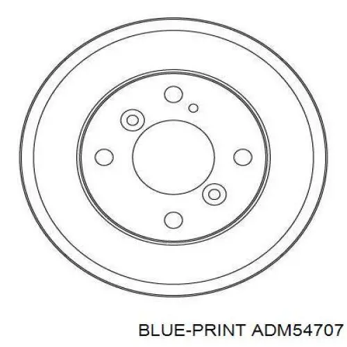 Барабан гальмівний задній ADM54707 Blue Print