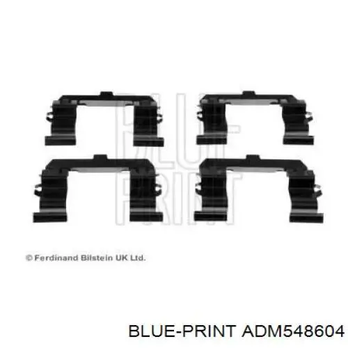 Купити ADM548604 Blue Print Комплект пружинок кріплення дискових колодок, передніх