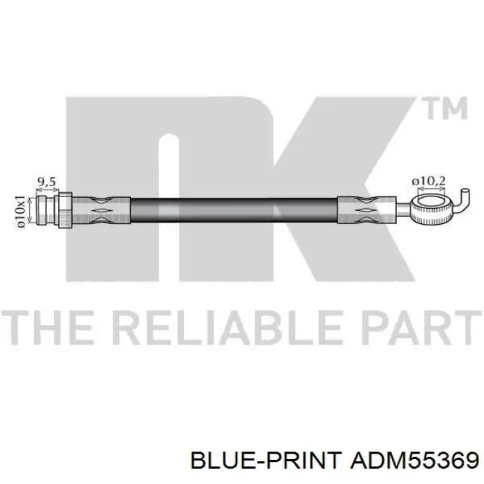 ADM55369 Blue Print шланг гальмівний передній