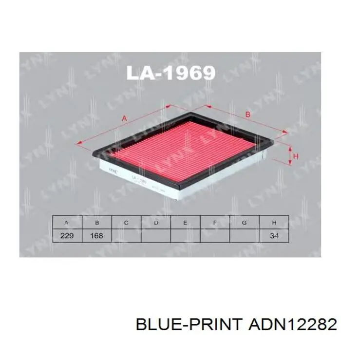 Купити ADN12282 Blue Print Автомобільний фільтр повітря
