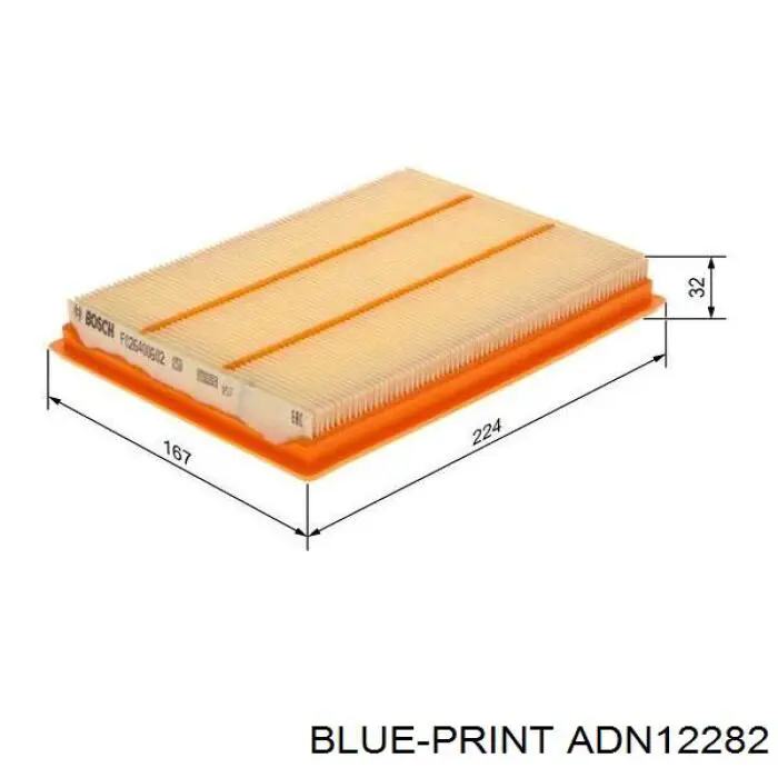 Повітряний фільтр ADN12282 Blue Print