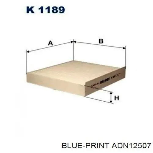 Фільтр салону ADN12507 Blue Print