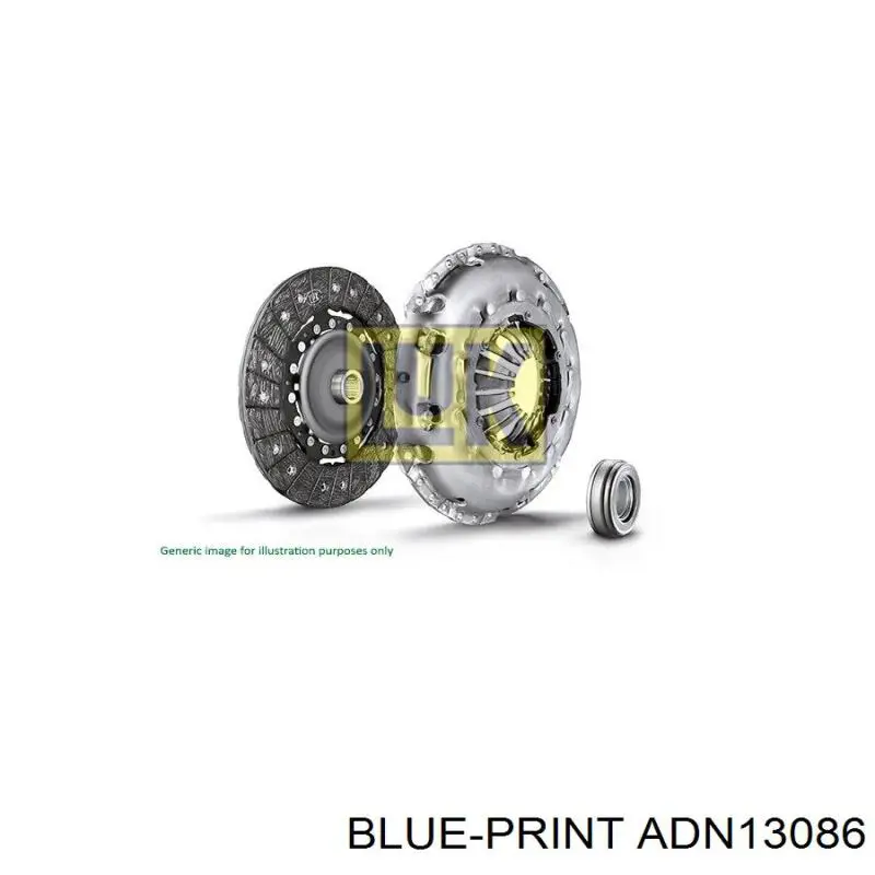 Купити ADN13086 Blue Print Комплект зчеплення (диск, корзина, підшипник)