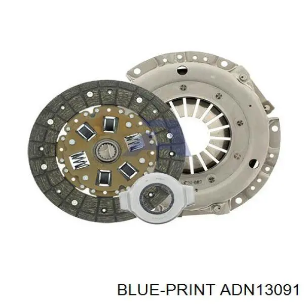 Купити ADN13091 Blue Print Комплект зчеплення (диск, корзина, підшипник)