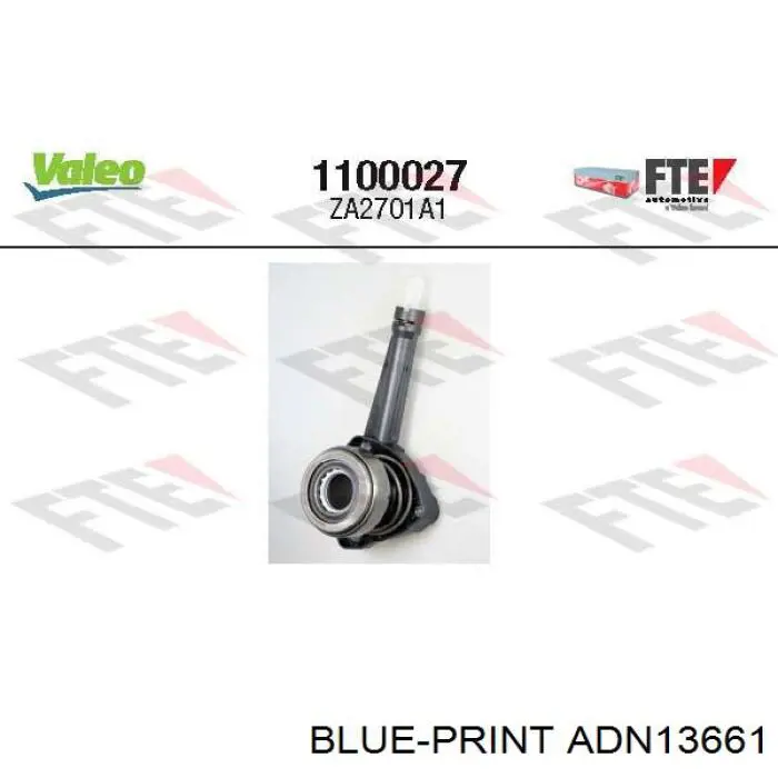 Купити ADN13661 Blue Print Робочий циліндр зчеплення в зборі з витискним підшипником