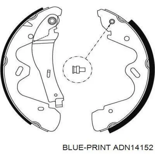 Колодки гальмові задні, барабанні ADN14152 Blue Print