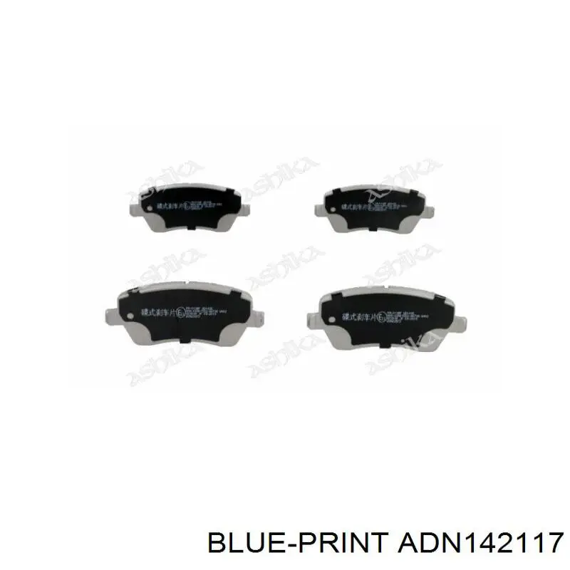 Купити ADN142117 Blue Print Колодки гальмівні передні, дискові