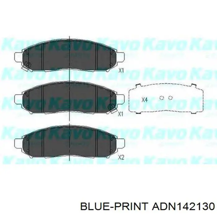 Купити ADN142130 Blue Print Колодки гальмівні передні, дискові