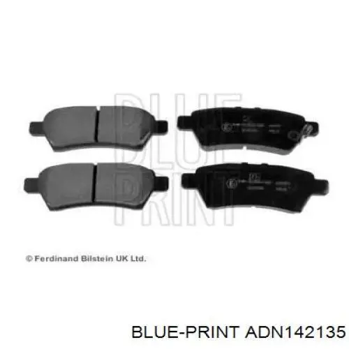 Задні дискові колодки Blue Print ADN142135