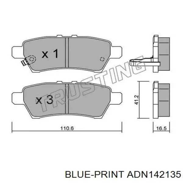 Задні гальмівні колодки CTR CKN22 ціна, від 17.72 USD