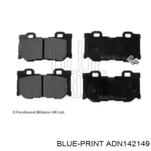 Задні гальмівні колодки Blue Print ADN142149 ціна, від 30.64 USD