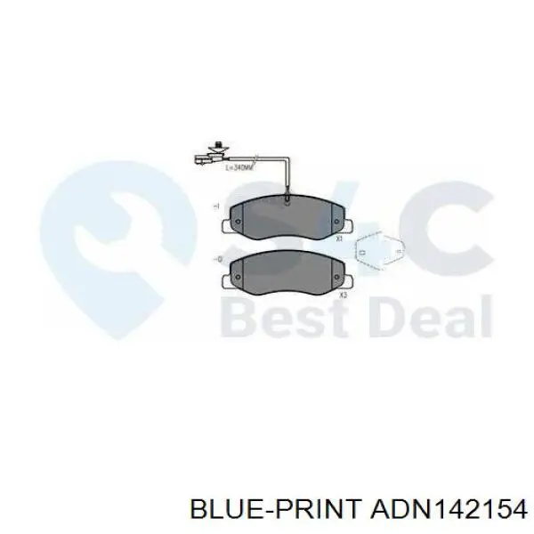 Задні гальмівні колодки Blue Print ADN142154 ціна, від 31.31 USD