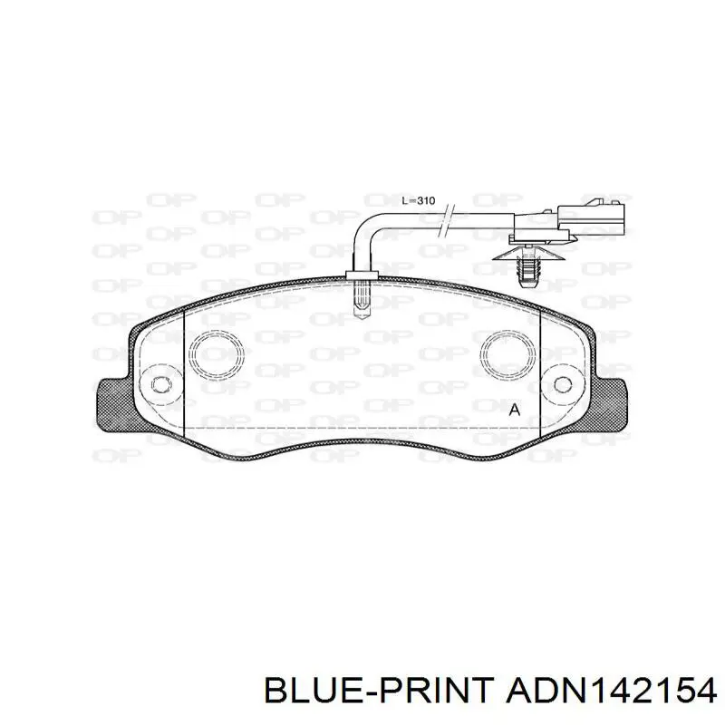 Задні дискові колодки Blue Print ADN142154