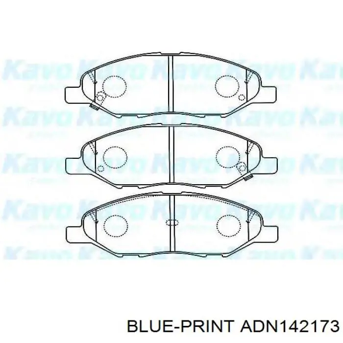 Купити ADN142173 Blue Print Колодки гальмівні передні, дискові