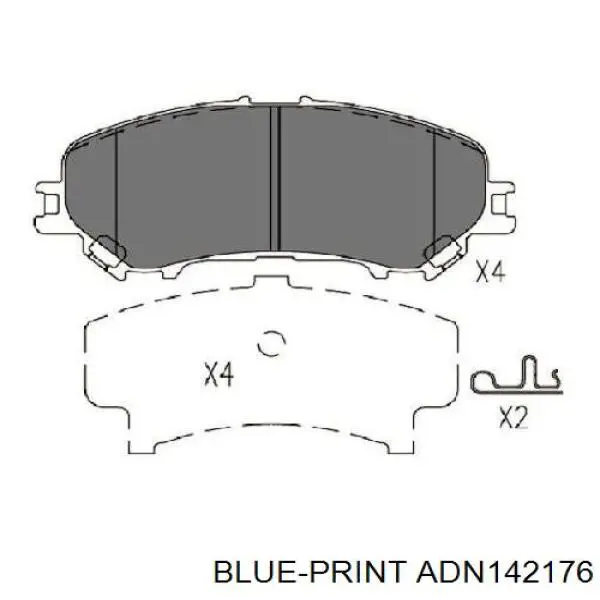 B111405 Denckermann Передні гальмівні колодки