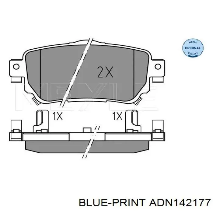 Колодки гальмові задні, дискові ADN142177 Blue Print