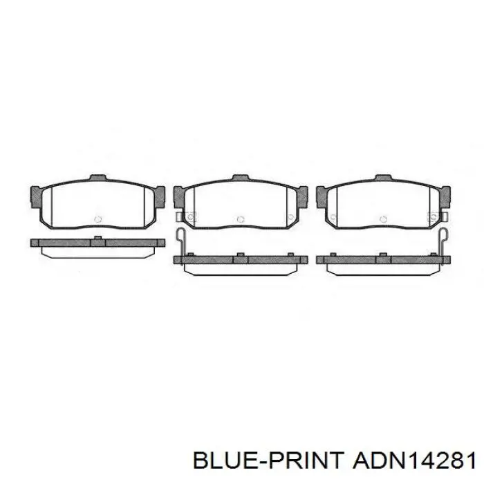 ADN14281 Blue Print колодки гальмові задні, дискові