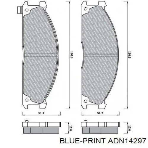 Тормозні колодки Blue Print ADN14297